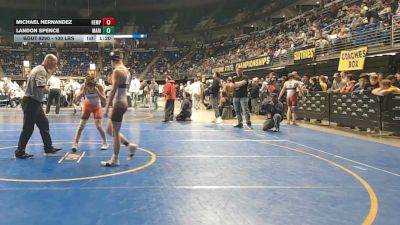 130 lbs Consy 1 - Michael Hernandez, Hempfield vs Landon Spence, Marion Center