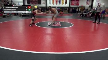 165 lbs Round 1 - Rainer Johnson, Fort Madison vs Liam Krausman, Dubuque Hempstead