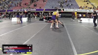 145 lbs Round 2 (3 Team) - Isabel Worthing, Adrian College vs Anna Strand, Wisconsin Stevens Point