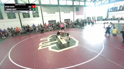 129-137 lbs Cons. Round 1 - Derek Huff, Evergreen Park vs Ryan Cook, Reed Custer Jr. Panthers