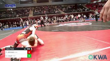 80 lbs Semifinal - Cooper Johnson, HURRICANE WRESTLING ACADEMY vs Camden Lloyd, Team Tulsa Wrestling Club