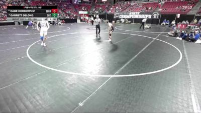 D2-120 lbs Champ. Round 1 - Dane Hodkiewicz, Shawano Community vs Garrett DeLong, Saint Croix Central