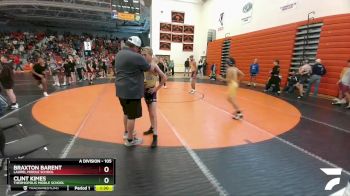 105 lbs Quarterfinal - Braxton Barent, Laurel Middle School vs Clint Kimes, Thermopolis Middle School