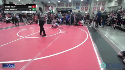 67 lbs Quarterfinal - Kaleb Kelly, Broken Arrow Wrestling Club vs Luke Minihan, Collinsville Cardinal Youth Wrestling