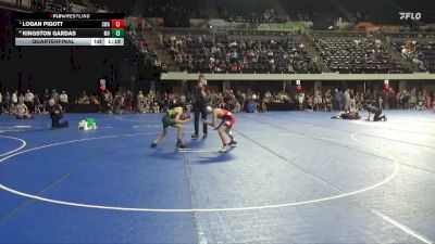 90 lbs Quarterfinal - Logan Pigott, Siouxland Wrestling Academy vs Kingston Gardas, Mounds View