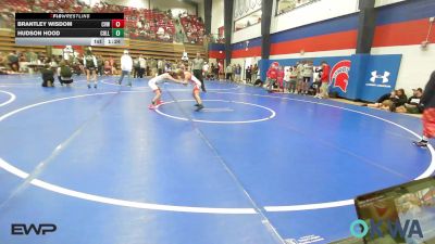 76 lbs Rr Rnd 2 - Brantley Wisdom, Caney Valley Wrestling vs Hudson Hood, Collinsville Cardinal Youth Wrestling