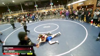 190 lbs Cons. Round 3 - Riley Berger, Coeur D`Alene High School vs Ares Swain, Newport