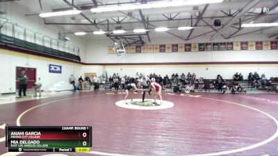 128 lbs Champ. Round 1 - Anahi Garcia, Fresno City College vs Mia Delgado, East Los Angeles College