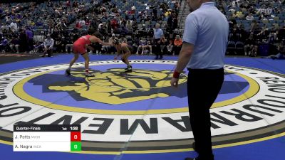 165 lbs Quarterfinal - Jackson Potts, Mountain View OR vs Arjun Singh Nagra, Vacaville