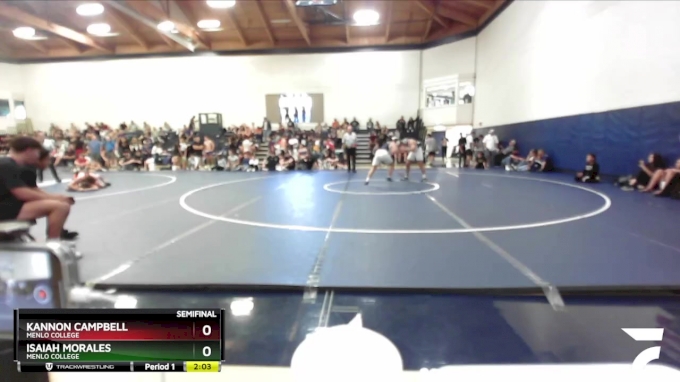 184 lbs Semifinal - Isaiah Morales, Menlo College vs Kannon Campbell ...