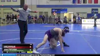 125 lbs Cons. Round 2 - John Fortugno, University Of Wisconsin-Whitewater vs Jake Hamulak, University Of Chicago