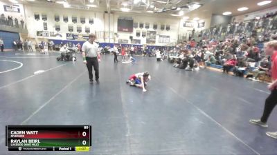 80 lbs Cons. Round 2 - Caden Watt, Riverside vs Raylan Beirl, Lakeside (Nine Mile)