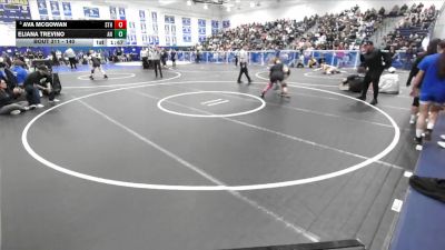 140 lbs Champ. Round 2 - Ava McGowan, South Hills vs Eliana Trevino, Aliso Niguel