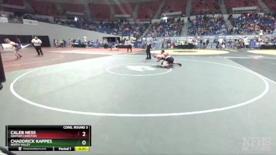 3A-160 lbs Cons. Round 3 - Caleb Ness, Santiam Christian vs Chaddrick Kappes, North Valley