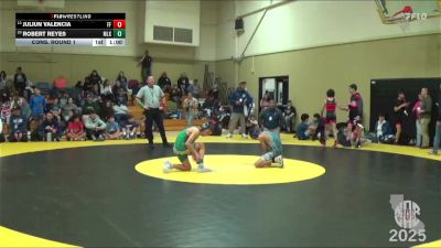 76 lbs Cons. Round 1 - Juliun Valencia, Farmersville Falcons vs Robert Reyes, MLK