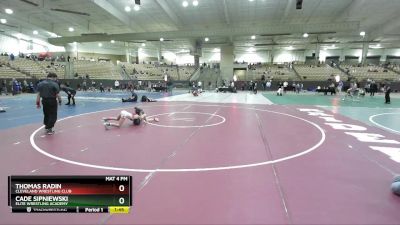 80 lbs Cons. Round 5 - Cade Sipniewski, Elite Wrestling Academy vs Thomas Radin, Cleveland Wrestling Club