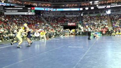 1A-157 lbs Cons. Round 2 - Wade Sankot, Belle Plaine vs Landon Alexander, Ogden