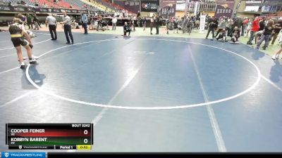 114 lbs Cons. Round 1 - Cooper Feiner, WI vs Korbyn Barent, MT