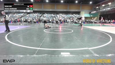 80 lbs Consi Of 16 #2 - Sean Hin, Red Wave Wrestling vs Ikaka Burbank, McKinleyville Panthers