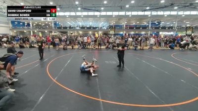 75 lbs Champ. Round 2 - David Crawford, Unattached vs Dominic Bowen, Unattached