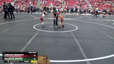 50 lbs Champ. Round 1 - Caroline Kriegbaum, Abilene Kids Wrestling Club vs Mackenzie Kennedy, Osage Indians Wrestling Club