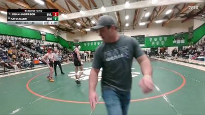 150 lbs Cons. Round 2 - Logan Anderson, Worland vs Kayd Allen, Mountain View