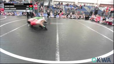 90 lbs Rr Rnd 2 - Jaxon Hines, Comanche Takedown Club vs Emery Hunter, Duncan Demon Wrestling