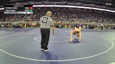 D2-190 lbs Cons. Round 1 - Isaac Kemp, Airport HS (Carleton) vs Thomas Prins, Cedar Springs HS