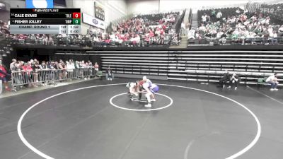 4A 165 lbs Champ. Round 1 - Fisher Jolley, Timpanogos vs Cale Evans, Tooele