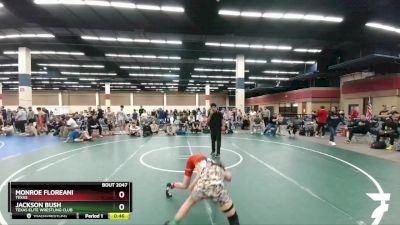 92 lbs Quarterfinal - Monroe Floreani, Texas vs Jackson Bush, Texas Elite Wrestling Club