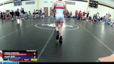 92 lbs Quarterfinal - Josiah Stanton, Bloomington South Wrestling Club vs Ryker Reed, Midwest Xtreme Wrestling