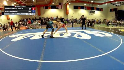 132 lbs Cons. Round 2 - Brendan Maglathlin, Gunston Wrestling Club vs Elias Melendez, Viking Wrestling Club