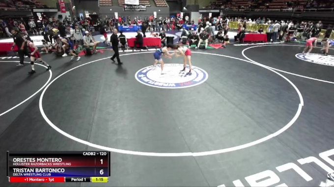 Hollister Razorbacks 120 lbs Champ. Round 3 - Orestes Montero, Hollister Razorbacks ...