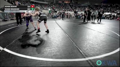 105 lbs Semifinal - Kohen Martin, Catoosa Youth Wrestling vs Rogen Bradsher, Buck Pride Wrestling