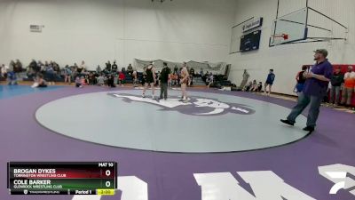 120 lbs Round 1 - Cole Barker, Glenrock Wrestling Club vs Brogan Dykes, Torrington Wrestling Club