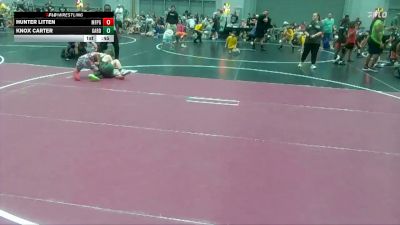 90 lbs Round 5 (6 Team) - Hunter Litten, MF Purge vs Knox Carter, Georgia United Red
