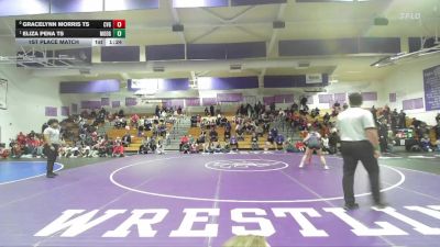 TS Girls 132 lbs 1st Place Match - Eliza Pena TS, Modoc Girls vs Gracelynn Morris TS, Central Valley Girls