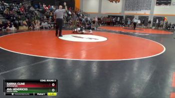 115 lbs Cons. Round 3 - Ava Hendricks, South Tama vs Sarina Cline, Burlington