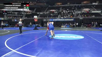 285 lbs Cons. Round 2 - Adolfo Betancur, JWU (Providence) vs Christian McChesney, Wash. & Jeff.