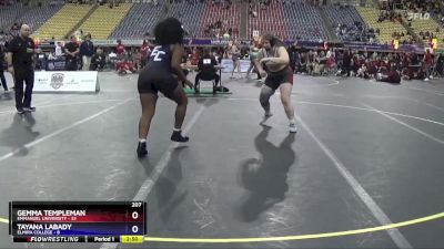 207 lbs Placement (4 Team) - Tayana Labady, Elmira College vs Gemma Templeman, Emmanuel University