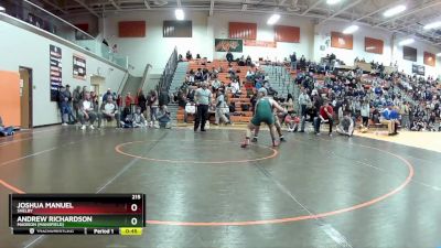 215 lbs Cons. Round 2 - Joshua Manuel, Shelby vs Andrew Richardson, Madison (Mansfield)