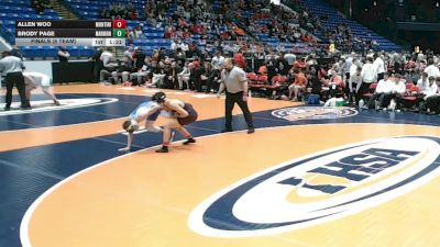 120 lbs Finals (8 Team) - Allen Woo, Lombard (Montini) vs Brody Page, Aurora (Marmion Academy)