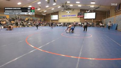 285 lbs Cons. Round 2 - Armando Sandoval, Westcliff vs Sherman Sheldon, Unattached