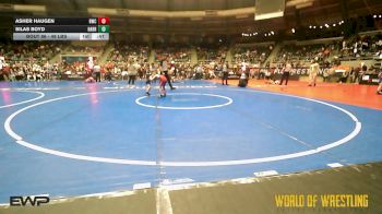 49 lbs Consi Of 16 #2 - Asher Haugen, Beaver Wrestling vs Silas Boyd, Harrah