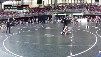 49-50 lbs Quarterfinal - Taytum Huffman, Chadron Junior Wrestling Club vs Shaylynn Wright, Midwest Destroyers Wrestling Club