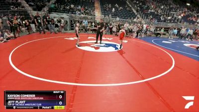 58 lbs Semifinal - Kayson Comerer, Green River Grapplers Wrestling vs Jett Plant, Top Of The Rock Wrestling Club