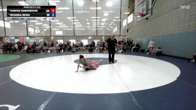 120/125 Quarterfinal - Hunter Edmondson, Lakeland Wrestling Club vs Rihanna Mora, Idaho