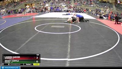 128 lbs Finals (8 Team) - Brody Copple, Cascade vs Landen Sarver, Scappoose