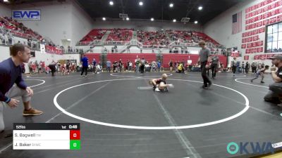 52 lbs Round Of 16 - Slayde Bagwell, Tuttle Wrestling vs J. Baker, Saints Youth Wrestling Club