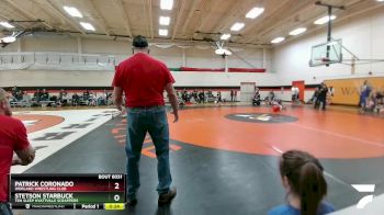 83-87 lbs Round 2 - Patrick Coronado, Worland Wrestling Club vs Stetson Starbuck, Ten Sleep Hyattville Scrappers